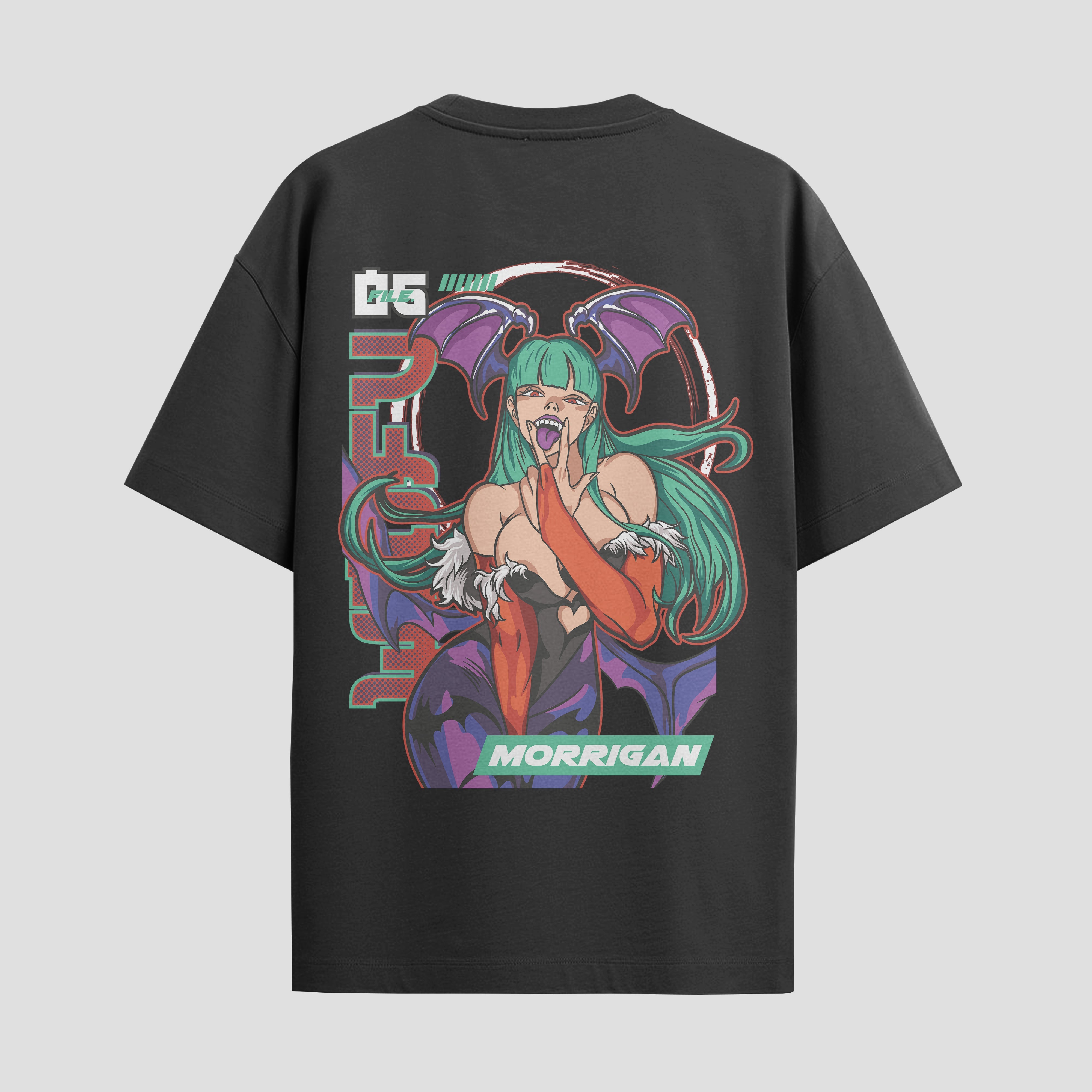 Playera urbana de anime y gaming ExtraLife MX, corte Standard Fit unisex ligero y transpirable en color Deep Black y Pure White, ropa de uso diario para gym y casual.