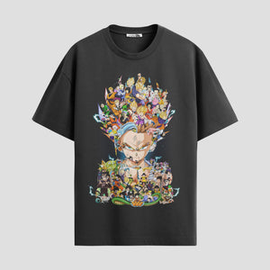 Playera urbana de anime y gaming ExtraLife MX, corte Standard Fit unisex ligero y transpirable en color Deep Black y Pure White, ropa de uso diario para gym y casual.