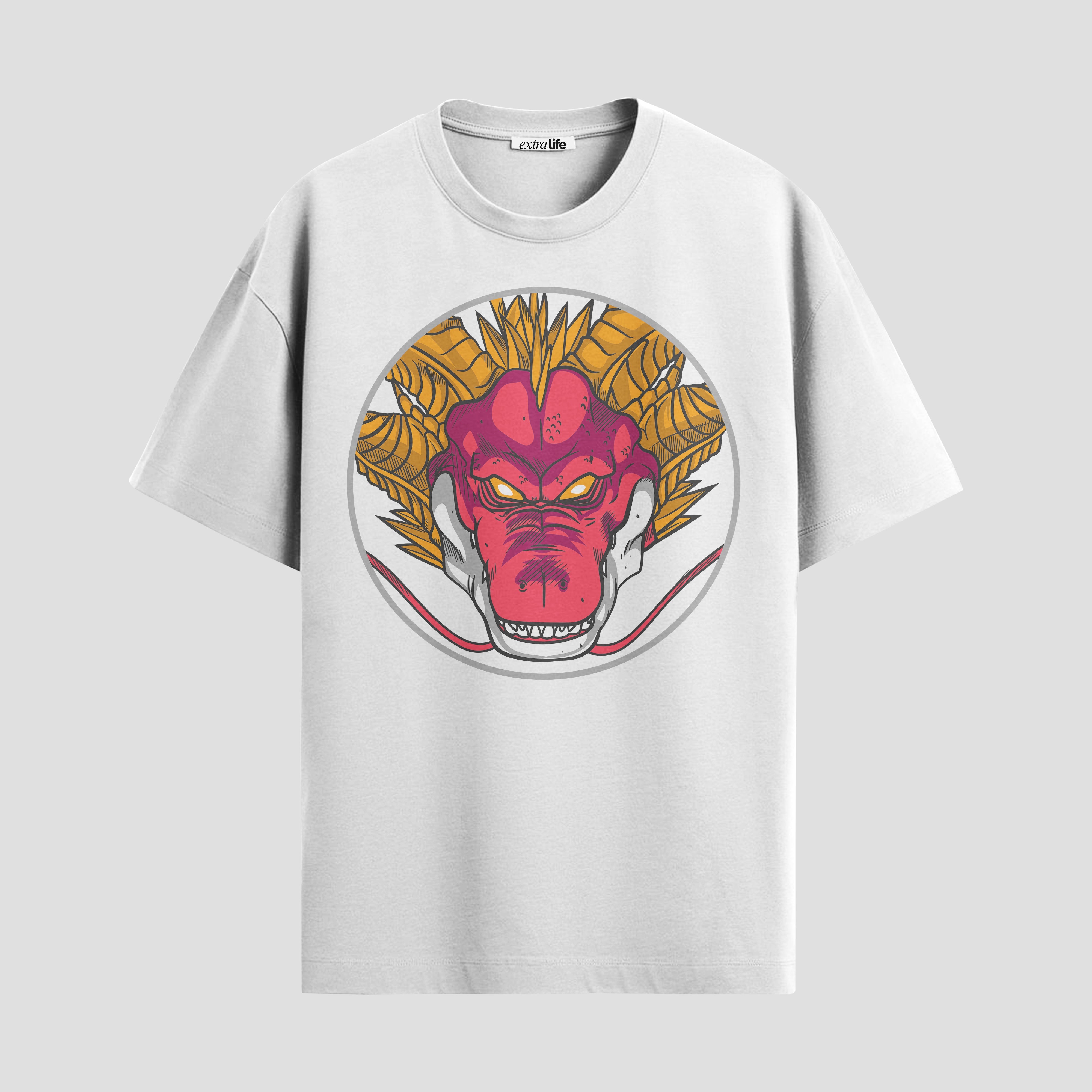 Playera urbana de anime y gaming ExtraLife MX, corte Standard Fit unisex ligero y transpirable en color Deep Black y Pure White, ropa de uso diario para gym y casual.