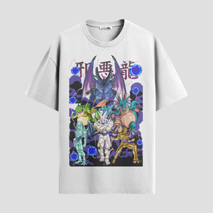 Playera urbana de anime y gaming ExtraLife MX, corte Standard Fit unisex ligero y transpirable en color Deep Black y Pure White, ropa de uso diario para gym y casual.