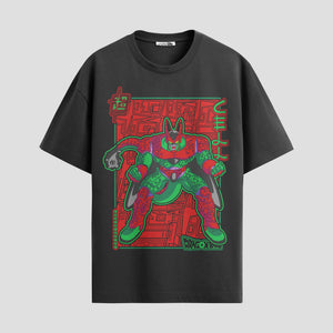 Playera urbana de anime y gaming ExtraLife MX, corte Standard Fit unisex ligero y transpirable en color Deep Black y Pure White, ropa de uso diario para gym y casual.