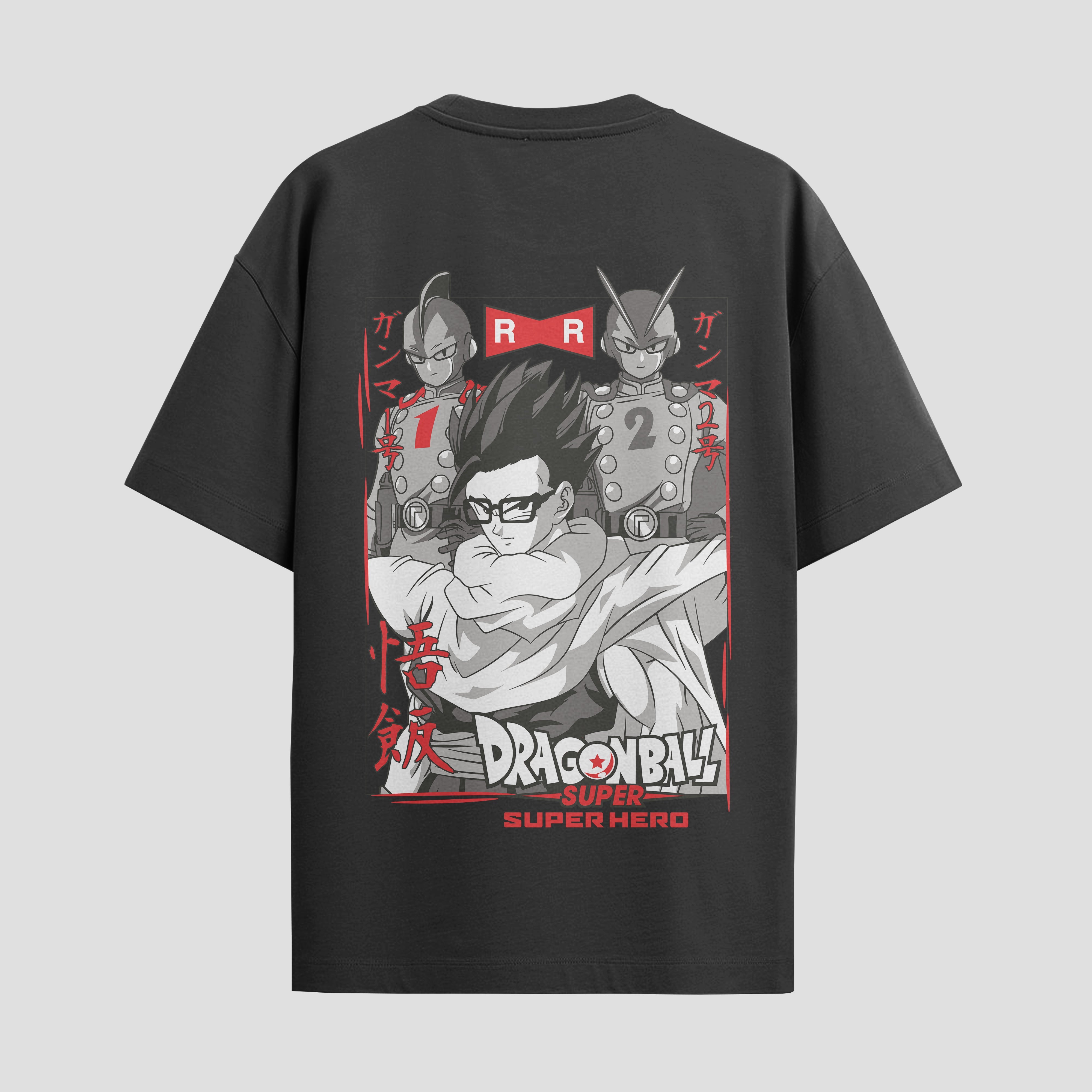 Playera urbana de anime y gaming ExtraLife MX, corte Standard Fit unisex ligero y transpirable en color Deep Black y Pure White, ropa de uso diario para gym y casual.