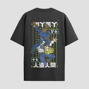 Playera urbana de anime y gaming ExtraLife MX, corte Standard Fit unisex ligero y transpirable en color Deep Black y Pure White, ropa de uso diario para gym y casual.