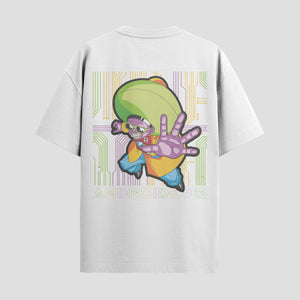 Playera urbana de anime y gaming ExtraLife MX, corte Standard Fit unisex ligero y transpirable en color Deep Black y Pure White, ropa de uso diario para gym y casual.