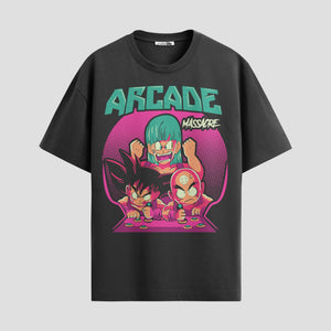 Playera urbana de anime y gaming ExtraLife MX, corte Standard Fit unisex ligero y transpirable en color Deep Black y Pure White, ropa de uso diario para gym y casual.