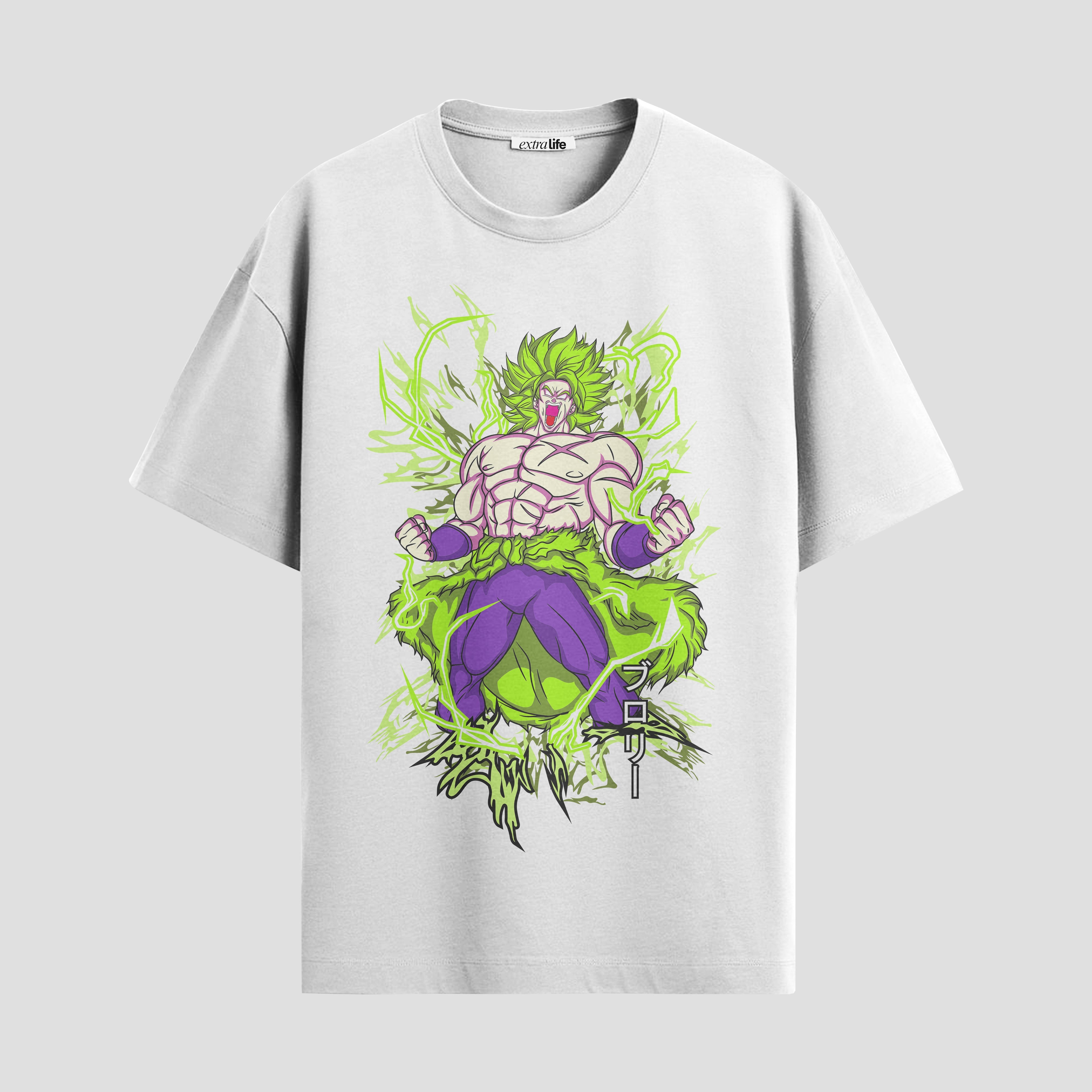 Playera urbana de anime y gaming ExtraLife MX, corte Standard Fit unisex ligero y transpirable en color Deep Black y Pure White, ropa de uso diario para gym y casual.