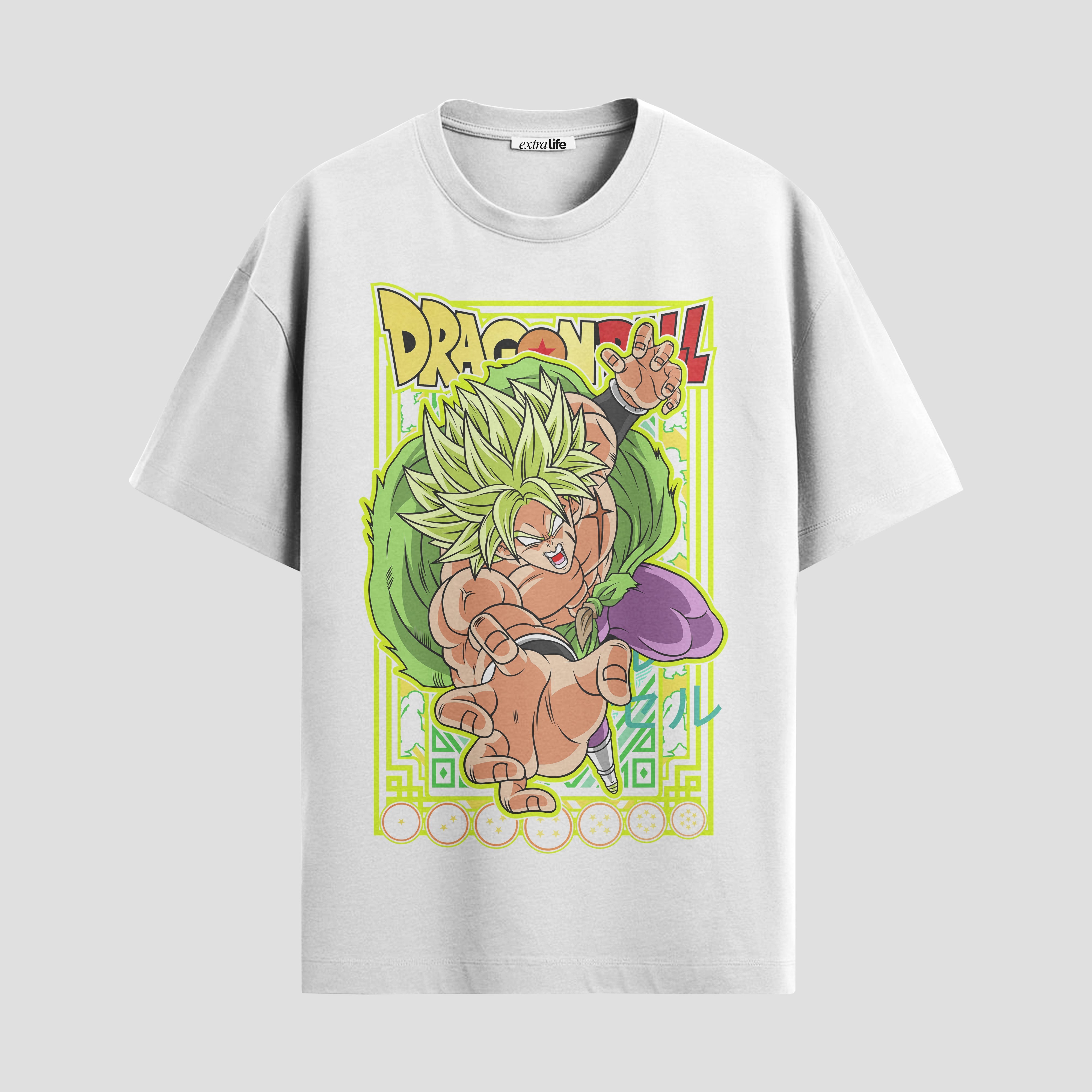 Playera urbana de anime y gaming ExtraLife MX, corte Standard Fit unisex ligero y transpirable en color Deep Black y Pure White, ropa de uso diario para gym y casual.