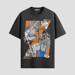 Playera urbana de anime y gaming ExtraLife MX, corte Standard Fit unisex ligero y transpirable en color Deep Black y Pure White, ropa de uso diario para gym y casual.