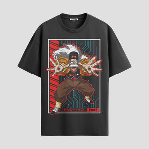 Playera urbana de anime y gaming ExtraLife MX, corte Standard Fit unisex ligero y transpirable en color Deep Black y Pure White, ropa de uso diario para gym y casual.