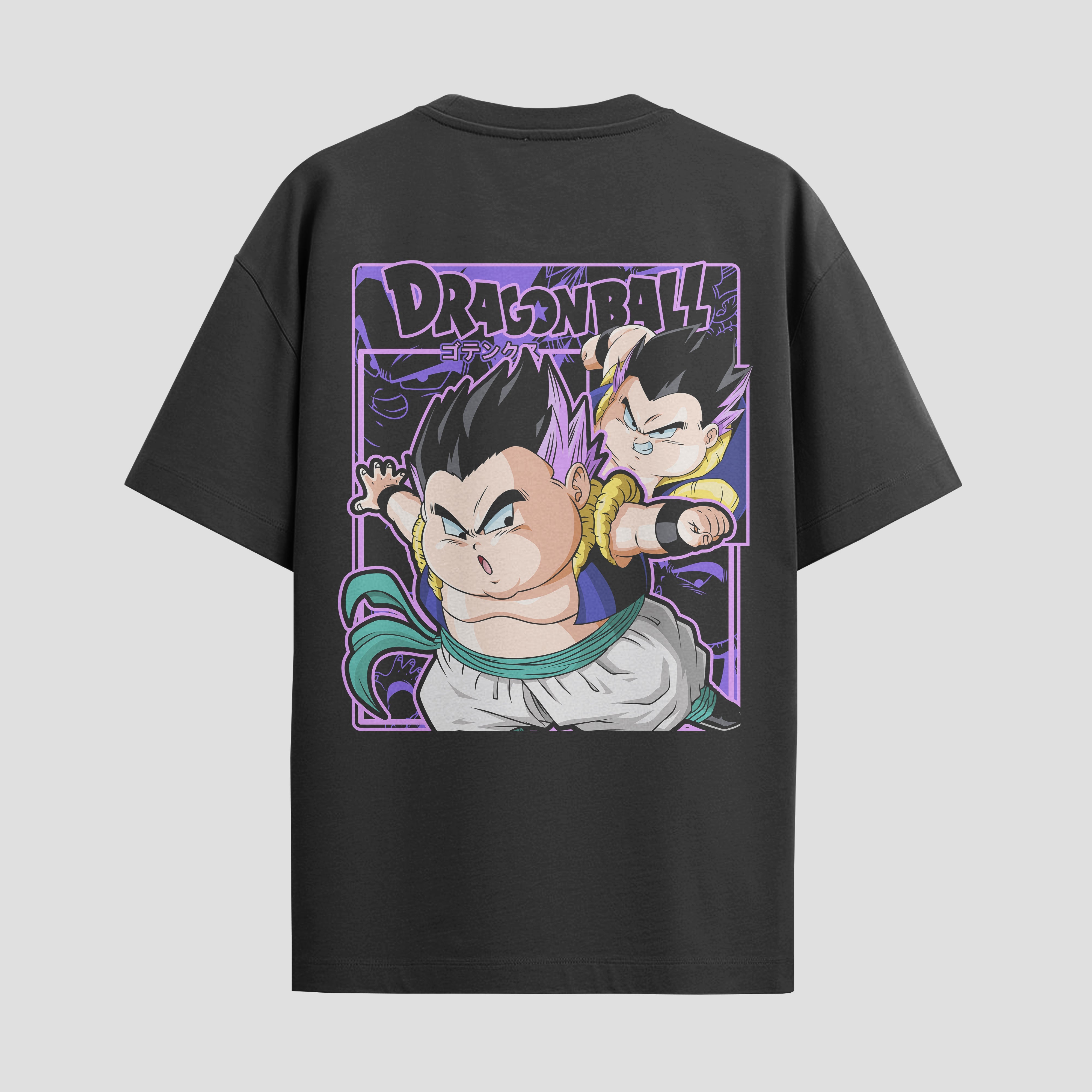 Playera urbana de anime y gaming ExtraLife MX, corte Standard Fit unisex ligero y transpirable en color Deep Black y Pure White, ropa de uso diario para gym y casual.