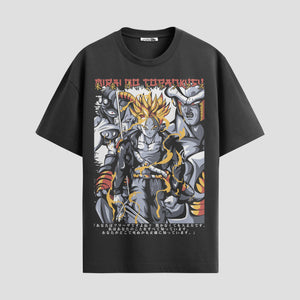 Playera urbana de anime y gaming ExtraLife MX, corte Standard Fit unisex ligero y transpirable en color Deep Black y Pure White, ropa de uso diario para gym y casual.