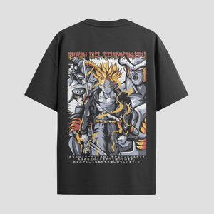 Playera urbana de anime y gaming ExtraLife MX, corte Standard Fit unisex ligero y transpirable en color Deep Black y Pure White, ropa de uso diario para gym y casual.