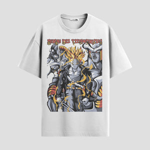 Playera urbana de anime y gaming ExtraLife MX, corte Standard Fit unisex ligero y transpirable en color Deep Black y Pure White, ropa de uso diario para gym y casual.