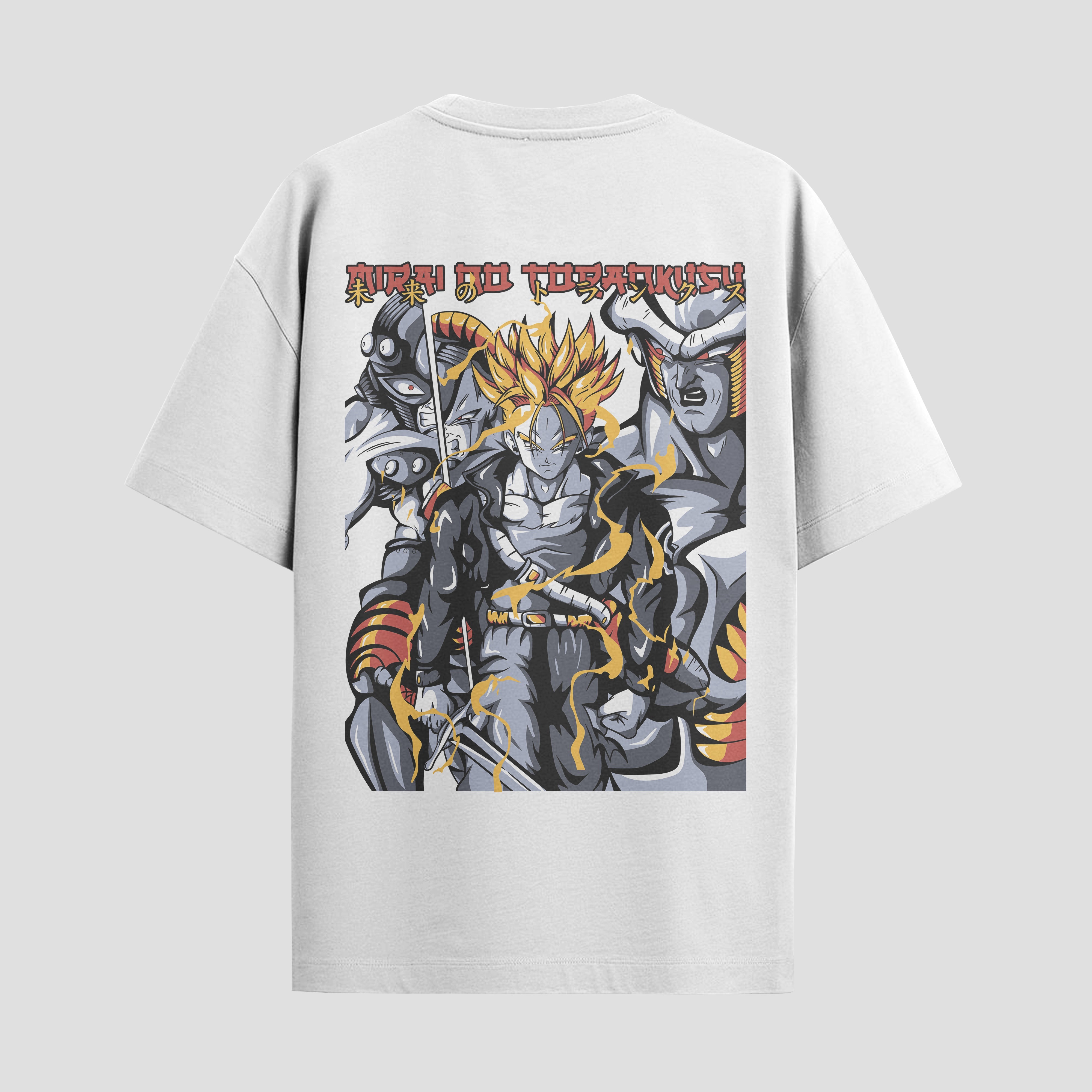 Playera urbana de anime y gaming ExtraLife MX, corte Standard Fit unisex ligero y transpirable en color Deep Black y Pure White, ropa de uso diario para gym y casual.