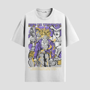 Playera urbana de anime y gaming ExtraLife MX, corte Standard Fit unisex ligero y transpirable en color Deep Black y Pure White, ropa de uso diario para gym y casual.