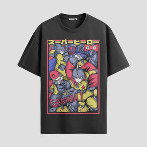 Playera urbana de anime y gaming ExtraLife MX, corte Standard Fit unisex ligero y transpirable en color Deep Black y Pure White, ropa de uso diario para gym y casual.