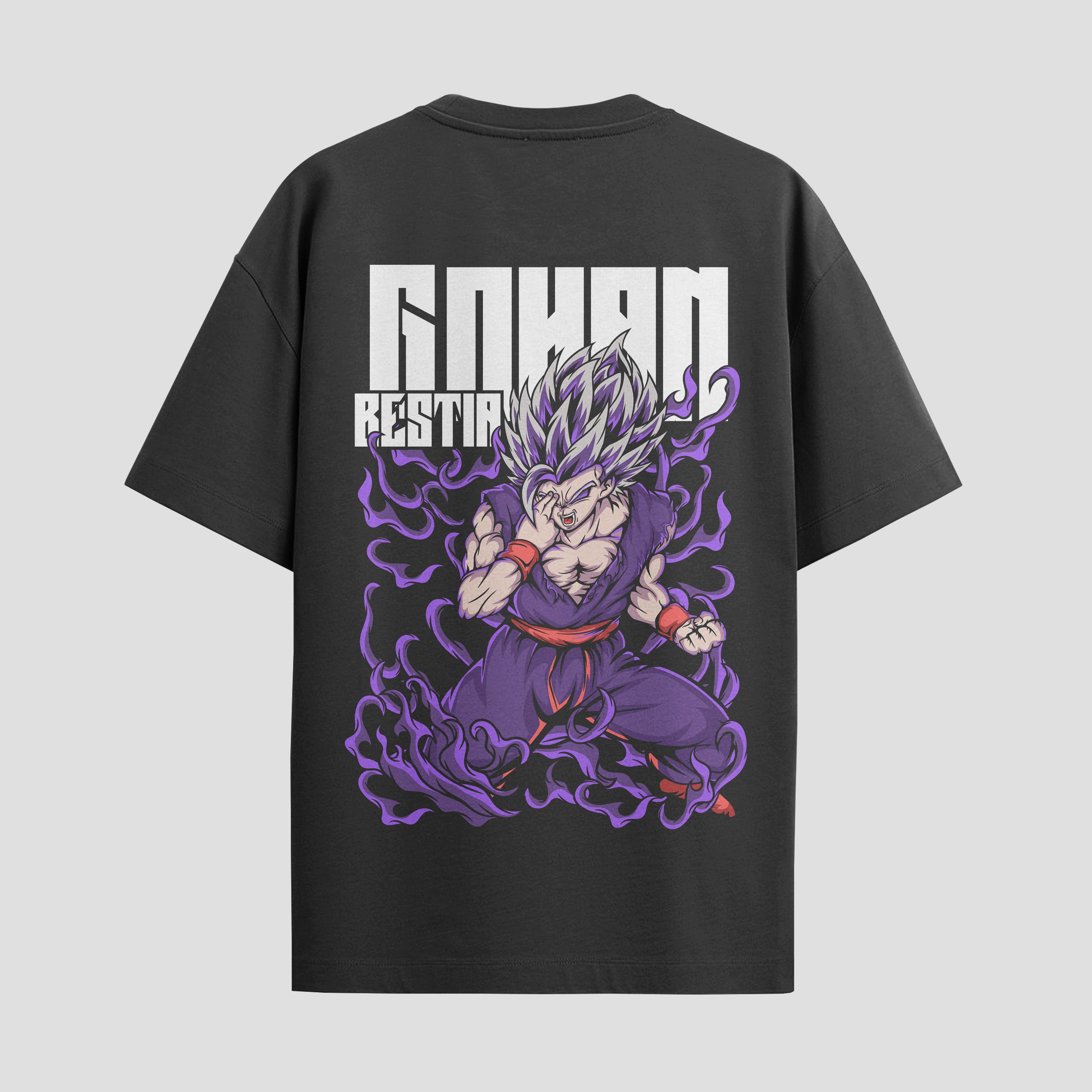 Playera urbana de anime y gaming ExtraLife MX, corte Standard Fit unisex ligero y transpirable en color Deep Black y Pure White, ropa de uso diario para gym y casual.