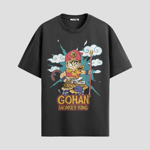 Playera urbana de anime y gaming ExtraLife MX, corte Standard Fit unisex ligero y transpirable en color Deep Black y Pure White, ropa de uso diario para gym y casual.