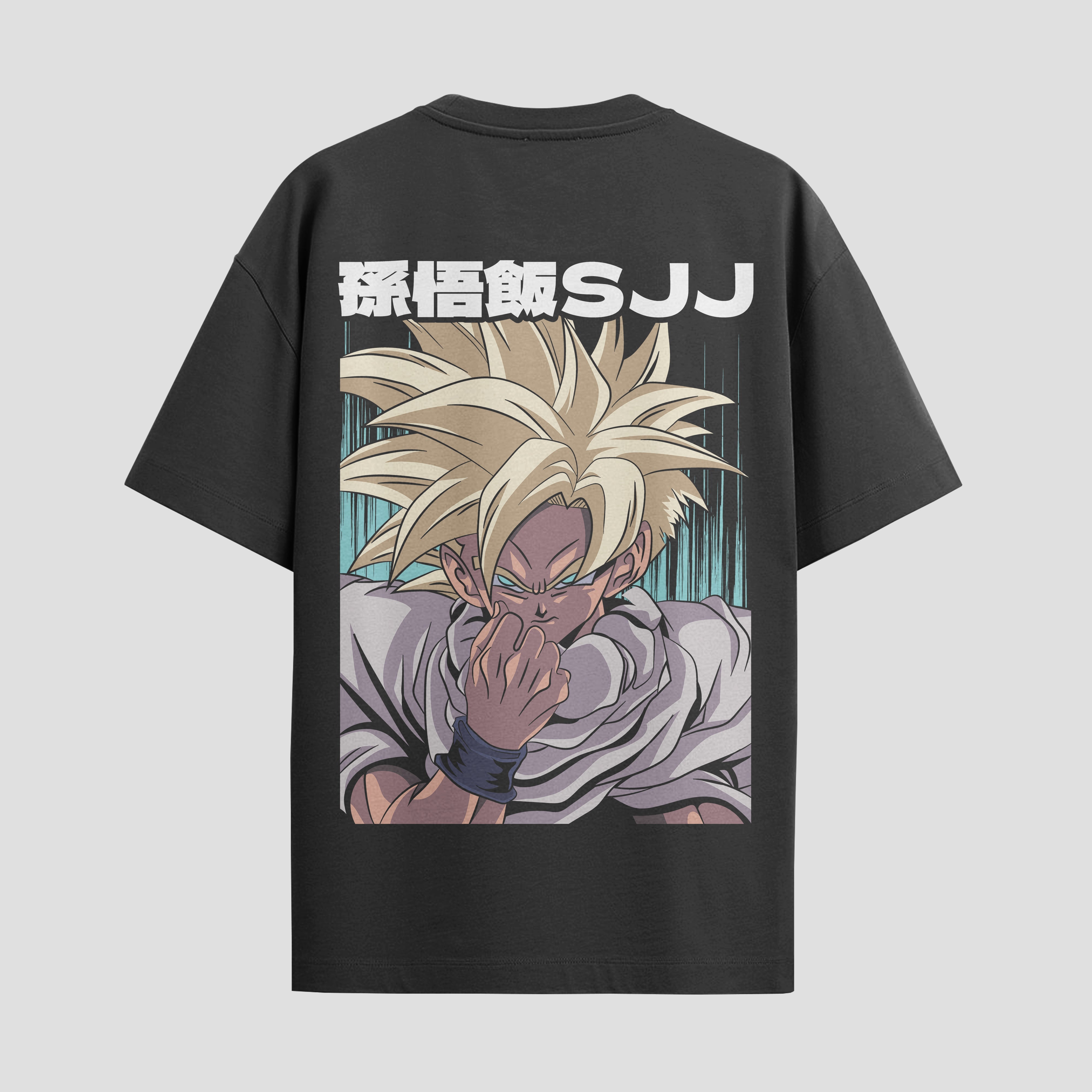 Playera urbana de anime y gaming ExtraLife MX, corte Standard Fit unisex ligero y transpirable en color Deep Black y Pure White, ropa de uso diario para gym y casual.