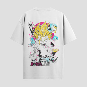 Playera urbana de anime y gaming ExtraLife MX, corte Standard Fit unisex ligero y transpirable en color Deep Black y Pure White, ropa de uso diario para gym y casual.