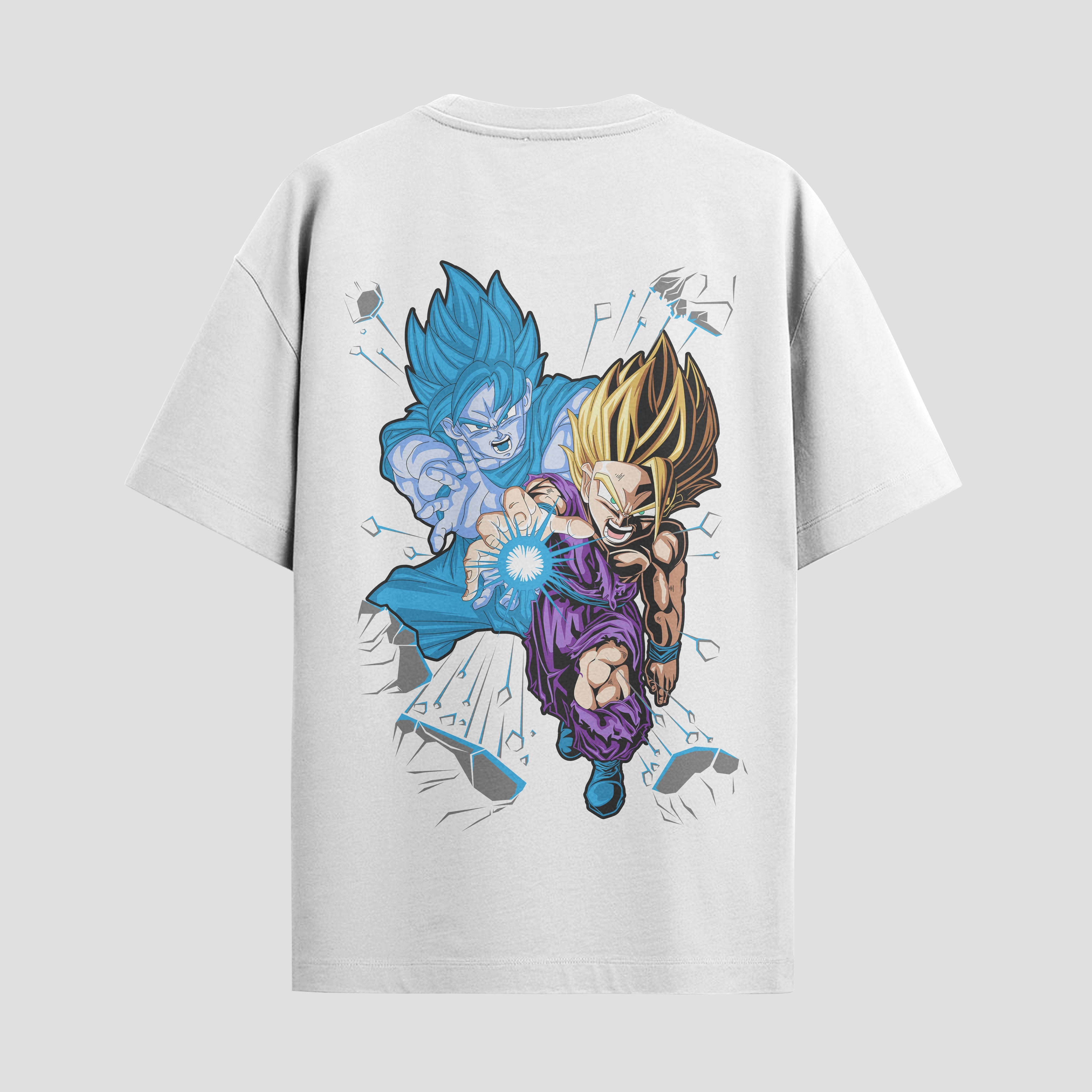 Playera urbana de anime y gaming ExtraLife MX, corte Standard Fit unisex ligero y transpirable en color Deep Black y Pure White, ropa de uso diario para gym y casual.