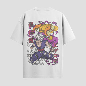 Playera urbana de anime y gaming ExtraLife MX, corte Standard Fit unisex ligero y transpirable en color Deep Black y Pure White, ropa de uso diario para gym y casual.