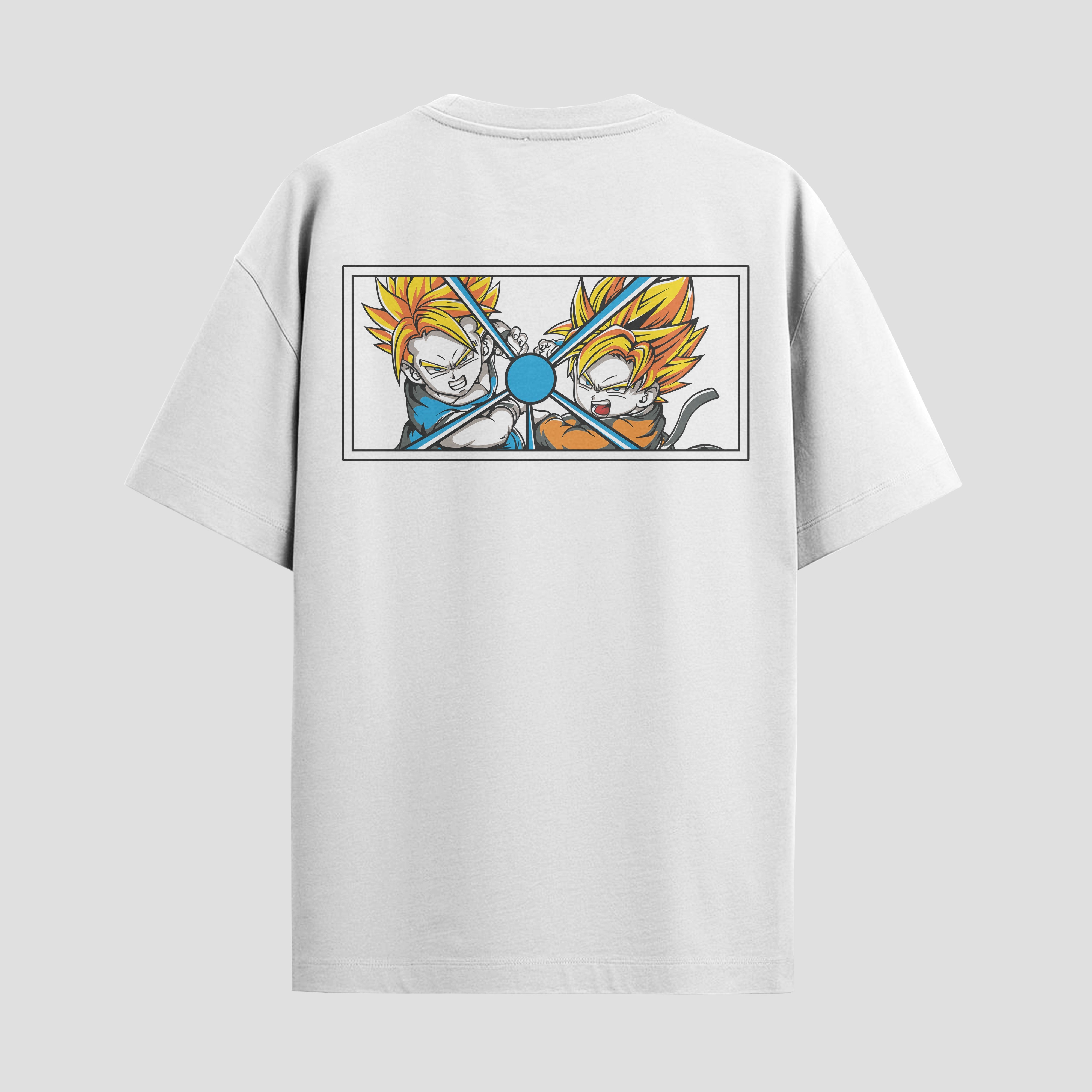 Playera urbana de anime y gaming ExtraLife MX, corte Standard Fit unisex ligero y transpirable en color Deep Black y Pure White, ropa de uso diario para gym y casual.