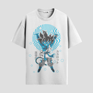 Playera urbana de anime y gaming ExtraLife MX, corte Standard Fit unisex ligero y transpirable en color Deep Black y Pure White, ropa de uso diario para gym y casual.