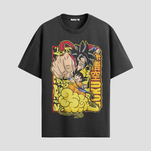 Playera urbana de anime y gaming ExtraLife MX, corte Standard Fit unisex ligero y transpirable en color Deep Black y Pure White, ropa de uso diario para gym y casual.