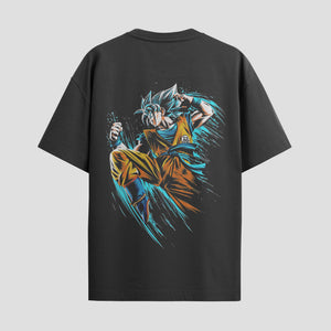 Playera urbana de anime y gaming ExtraLife MX, corte Standard Fit unisex ligero y transpirable en color Deep Black y Pure White, ropa de uso diario para gym y casual.