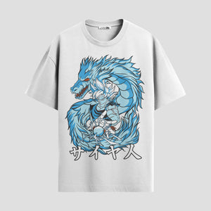 Playera urbana de anime y gaming ExtraLife MX, corte Standard Fit unisex ligero y transpirable en color Deep Black y Pure White, ropa de uso diario para gym y casual.