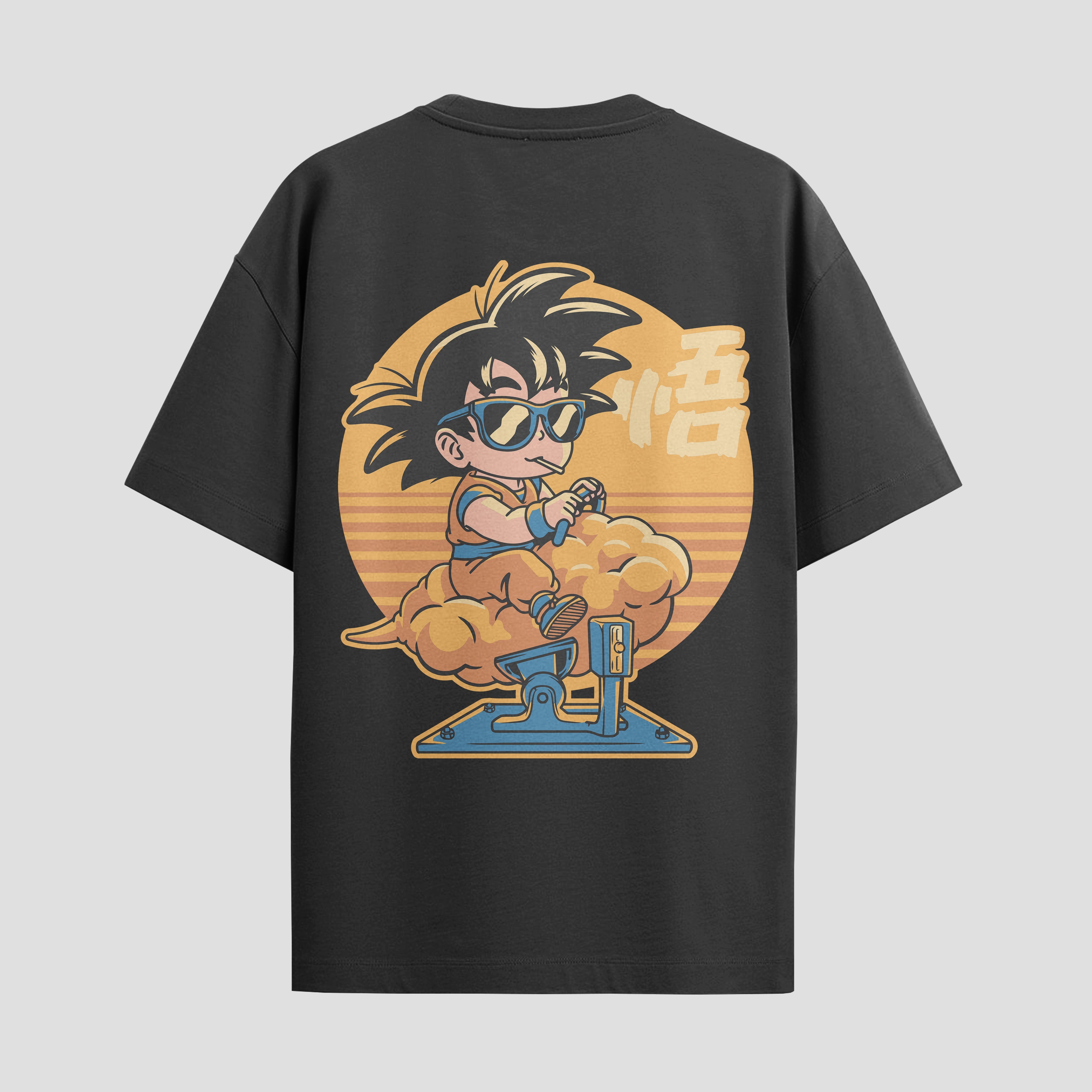 Playera urbana de anime y gaming ExtraLife MX, corte Standard Fit unisex ligero y transpirable en color Deep Black y Pure White, ropa de uso diario para gym y casual.