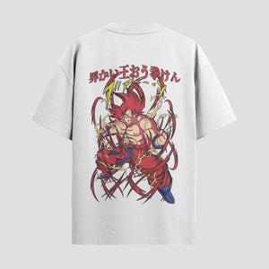 Playera urbana de anime y gaming ExtraLife MX, corte Standard Fit unisex ligero y transpirable en color Deep Black y Pure White, ropa de uso diario para gym y casual.