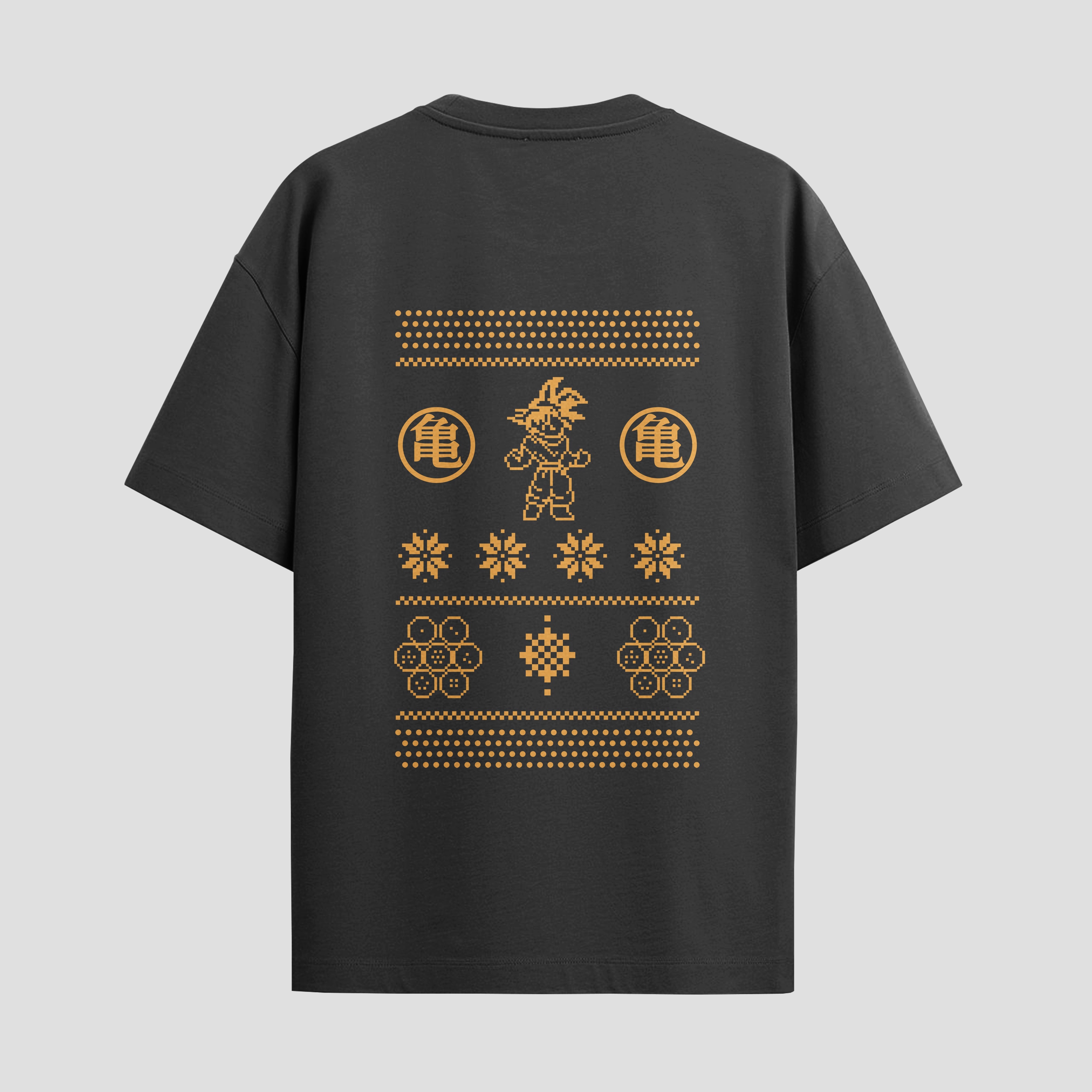 Playera urbana de anime y gaming ExtraLife MX, corte Standard Fit unisex ligero y transpirable en color Deep Black y Pure White, ropa de uso diario para gym y casual.