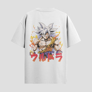 Playera urbana de anime y gaming ExtraLife MX, corte Standard Fit unisex ligero y transpirable en color Deep Black y Pure White, ropa de uso diario para gym y casual.