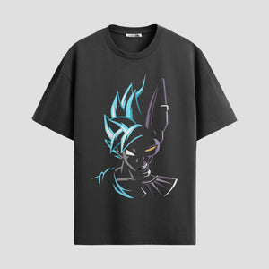 Playera urbana de anime y gaming ExtraLife MX, corte Standard Fit unisex ligero y transpirable en color Deep Black y Pure White, ropa de uso diario para gym y casual.