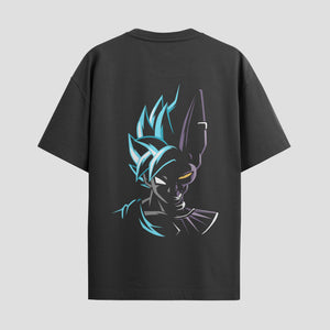 Playera urbana de anime y gaming ExtraLife MX, corte Standard Fit unisex ligero y transpirable en color Deep Black y Pure White, ropa de uso diario para gym y casual.