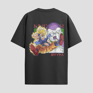 Playera urbana de anime y gaming ExtraLife MX, corte Standard Fit unisex ligero y transpirable en color Deep Black y Pure White, ropa de uso diario para gym y casual.