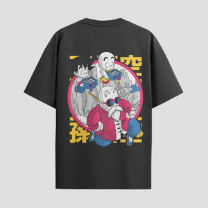 Playera urbana de anime y gaming ExtraLife MX, corte Standard Fit unisex ligero y transpirable en color Deep Black y Pure White, ropa de uso diario para gym y casual.