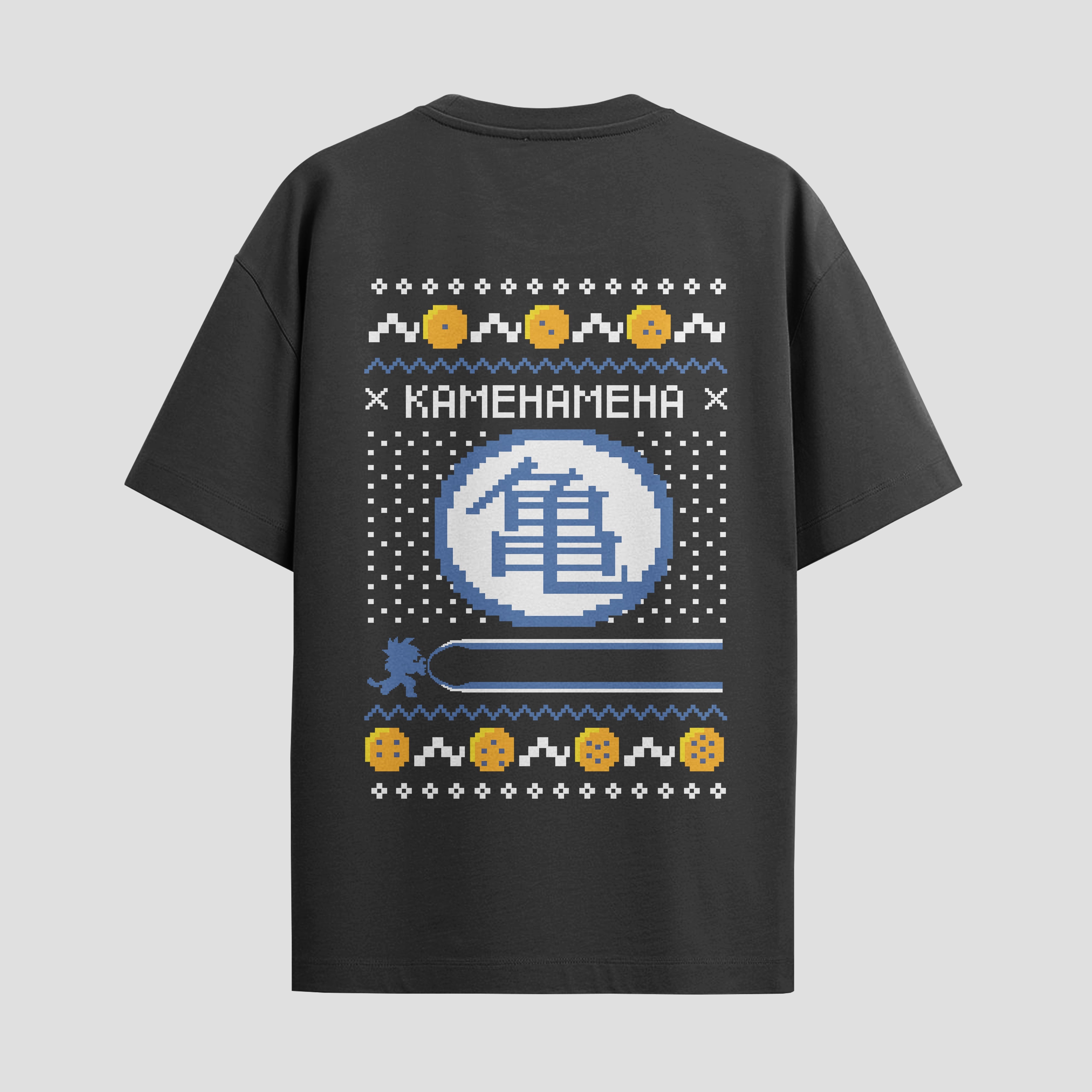 Playera urbana de anime y gaming ExtraLife MX, corte Standard Fit unisex ligero y transpirable en color Deep Black y Pure White, ropa de uso diario para gym y casual.