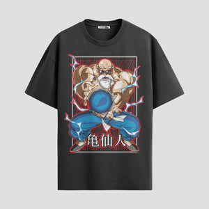 Playera urbana de anime y gaming ExtraLife MX, corte Standard Fit unisex ligero y transpirable en color Deep Black y Pure White, ropa de uso diario para gym y casual.
