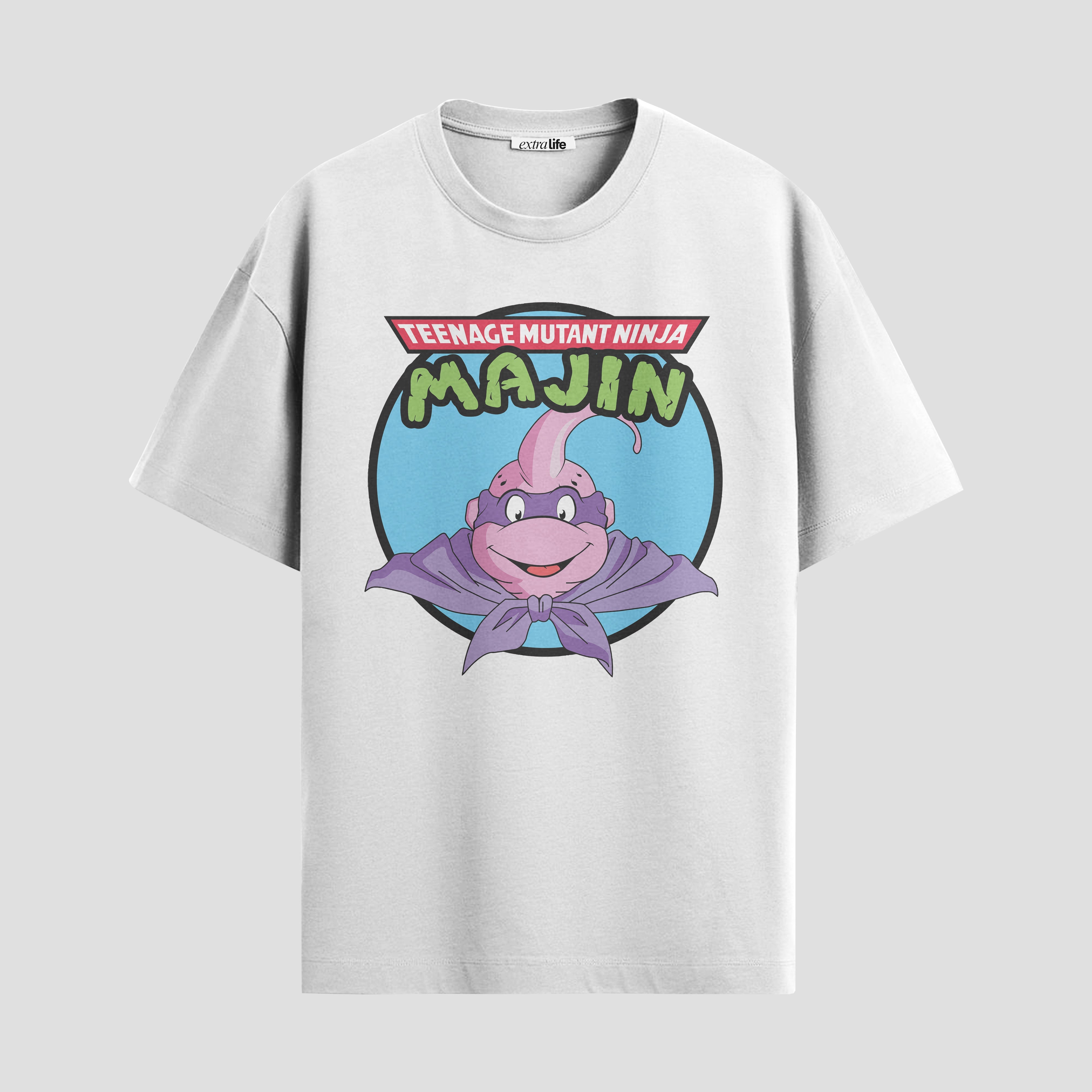 Playera urbana de anime y gaming ExtraLife MX, corte Standard Fit unisex ligero y transpirable en color Deep Black y Pure White, ropa de uso diario para gym y casual.