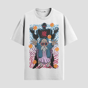 Playera urbana de anime y gaming ExtraLife MX, corte Standard Fit unisex ligero y transpirable en color Deep Black y Pure White, ropa de uso diario para gym y casual.