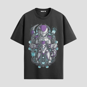 Playera urbana de anime y gaming ExtraLife MX, corte Standard Fit unisex ligero y transpirable en color Deep Black y Pure White, ropa de uso diario para gym y casual.