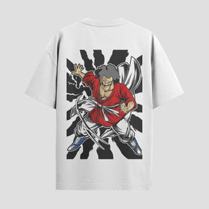Playera urbana de anime y gaming ExtraLife MX, corte Standard Fit unisex ligero y transpirable en color Deep Black y Pure White, ropa de uso diario para gym y casual.