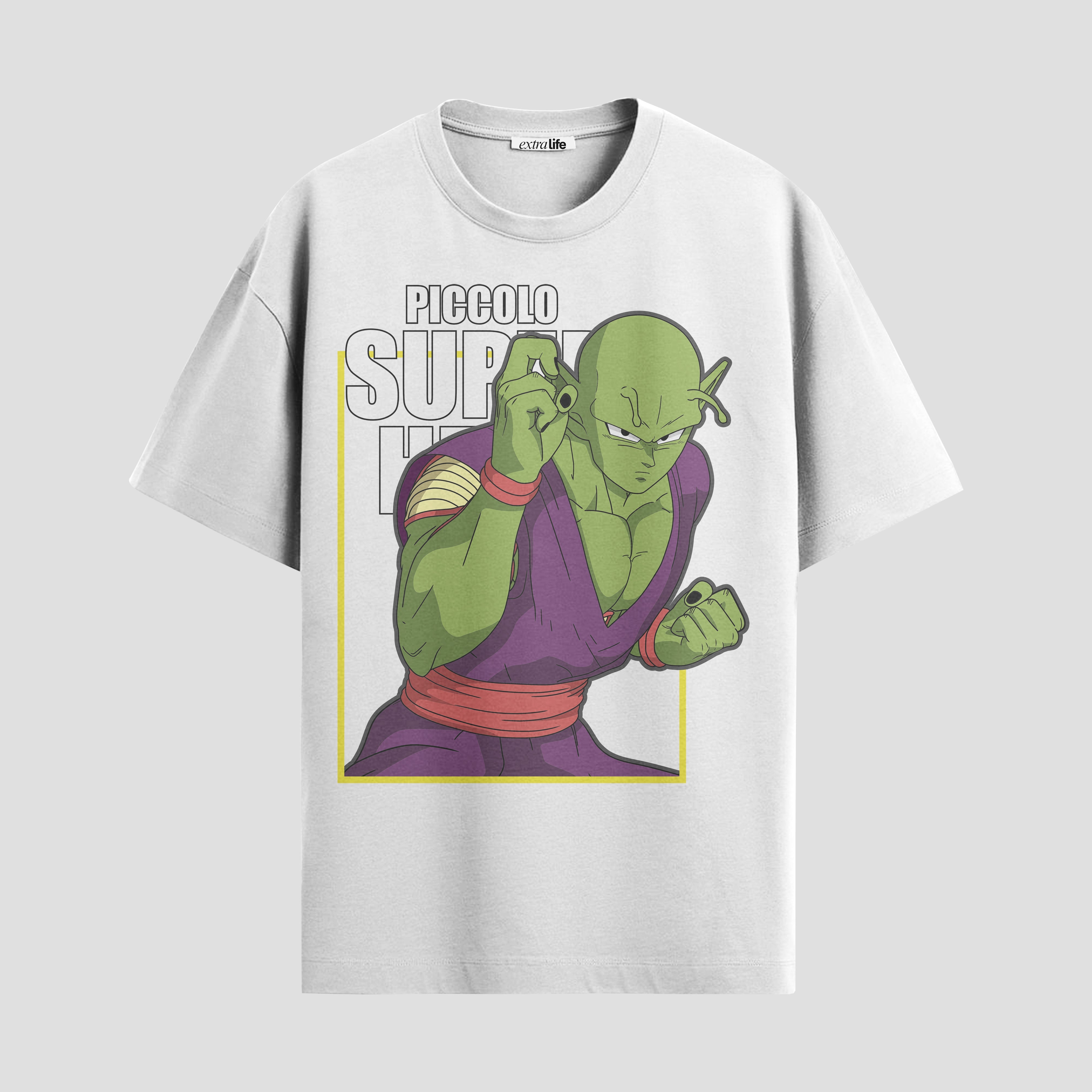 Playera urbana de anime y gaming ExtraLife MX, corte Standard Fit unisex ligero y transpirable en color Deep Black y Pure White, ropa de uso diario para gym y casual.