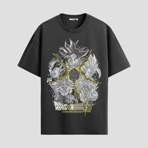 Playera urbana de anime y gaming ExtraLife MX, corte Standard Fit unisex ligero y transpirable en color Deep Black y Pure White, ropa de uso diario para gym y casual.