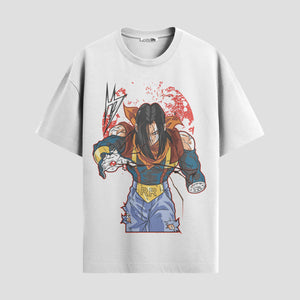 Playera urbana de anime y gaming ExtraLife MX, corte Standard Fit unisex ligero y transpirable en color Deep Black y Pure White, ropa de uso diario para gym y casual.