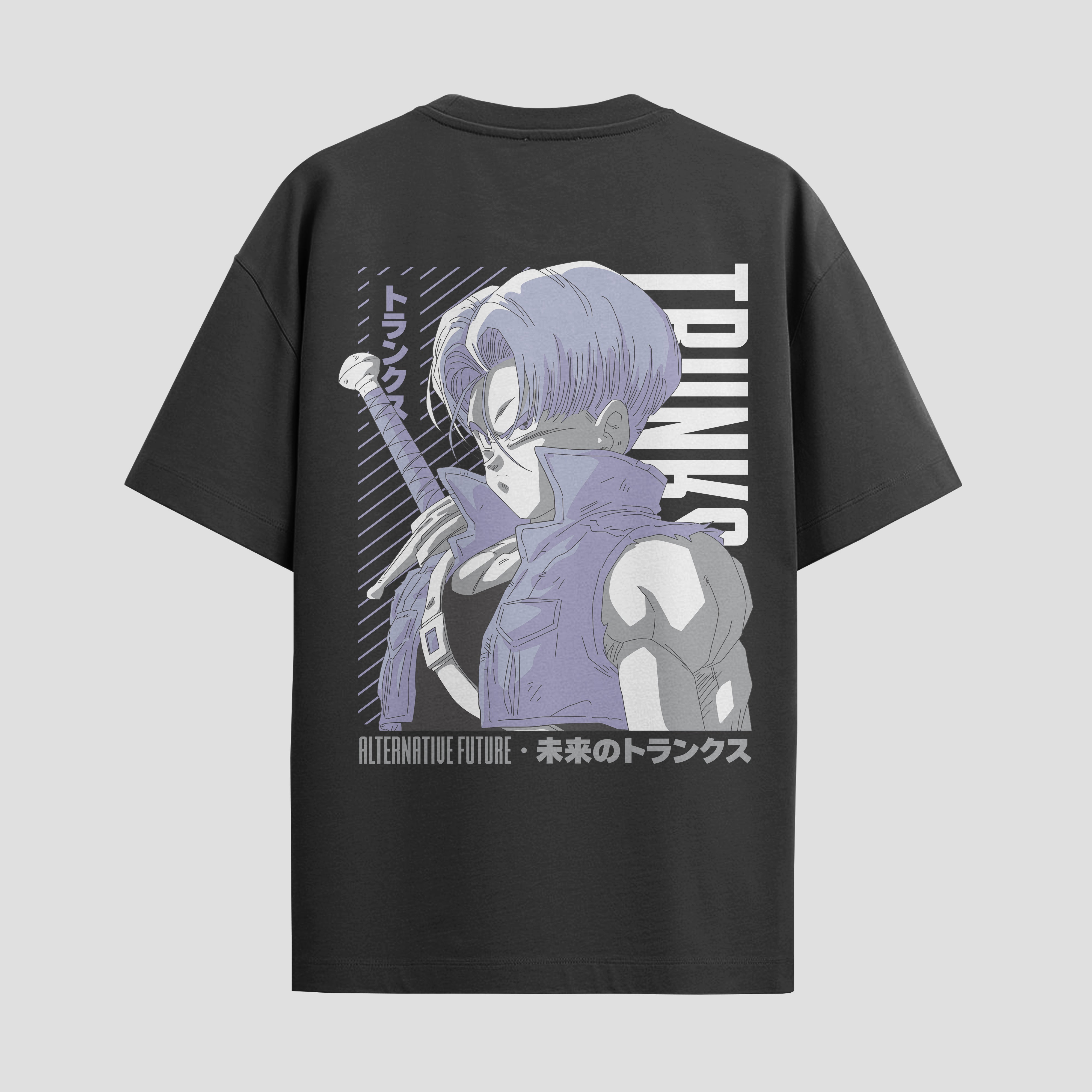Playera urbana de anime y gaming ExtraLife MX, corte Standard Fit unisex ligero y transpirable en color Deep Black y Pure White, ropa de uso diario para gym y casual.