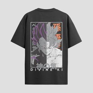 Playera urbana de anime y gaming ExtraLife MX, corte Standard Fit unisex ligero y transpirable en color Deep Black y Pure White, ropa de uso diario para gym y casual.